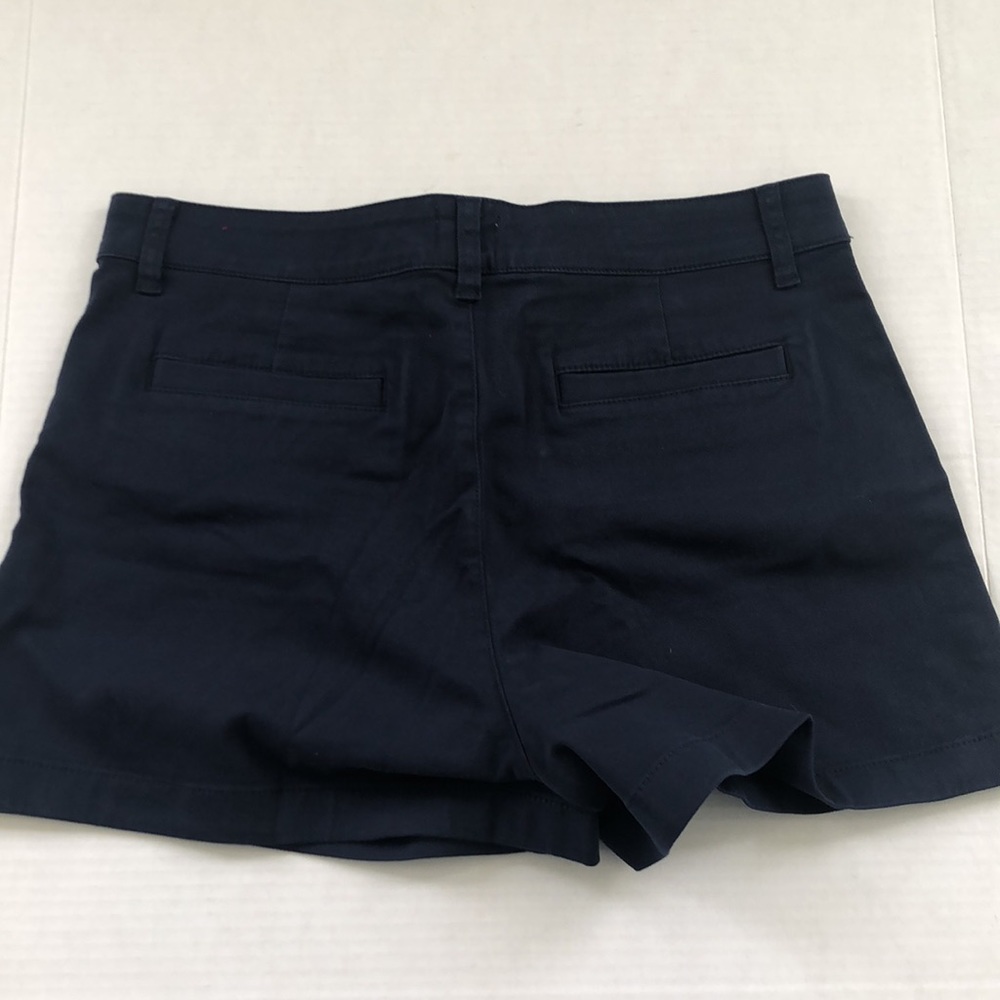 J. Crew Navy Cotton Blend Shorts sz 8 - Picture 2 of 3